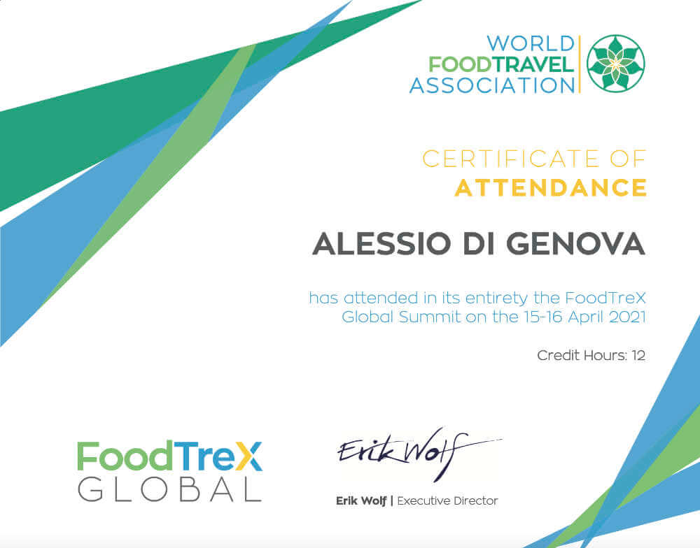 FoodTrex certificate
